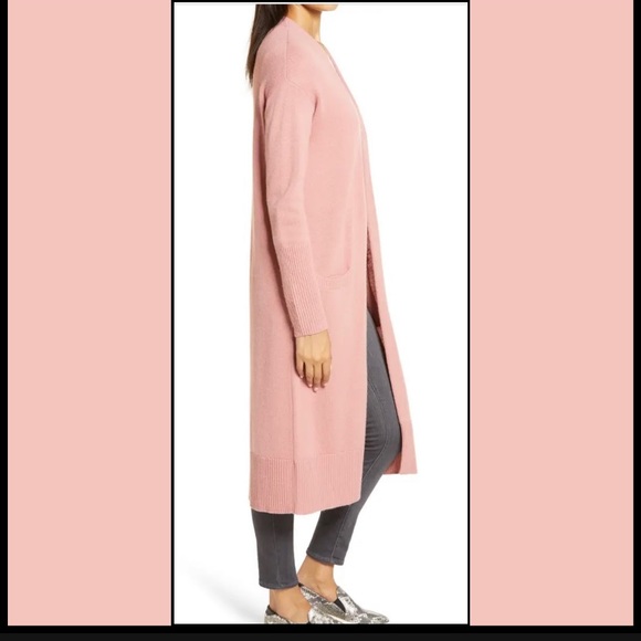 NWT CHELSEA & VIOLET Blush Pink Alpaca Long Sweater - Picture 10 of 11